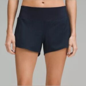 Lululemon True Navy Play Condition Speed Up Mid-Rise Lined Shorts 4” Women’s 14